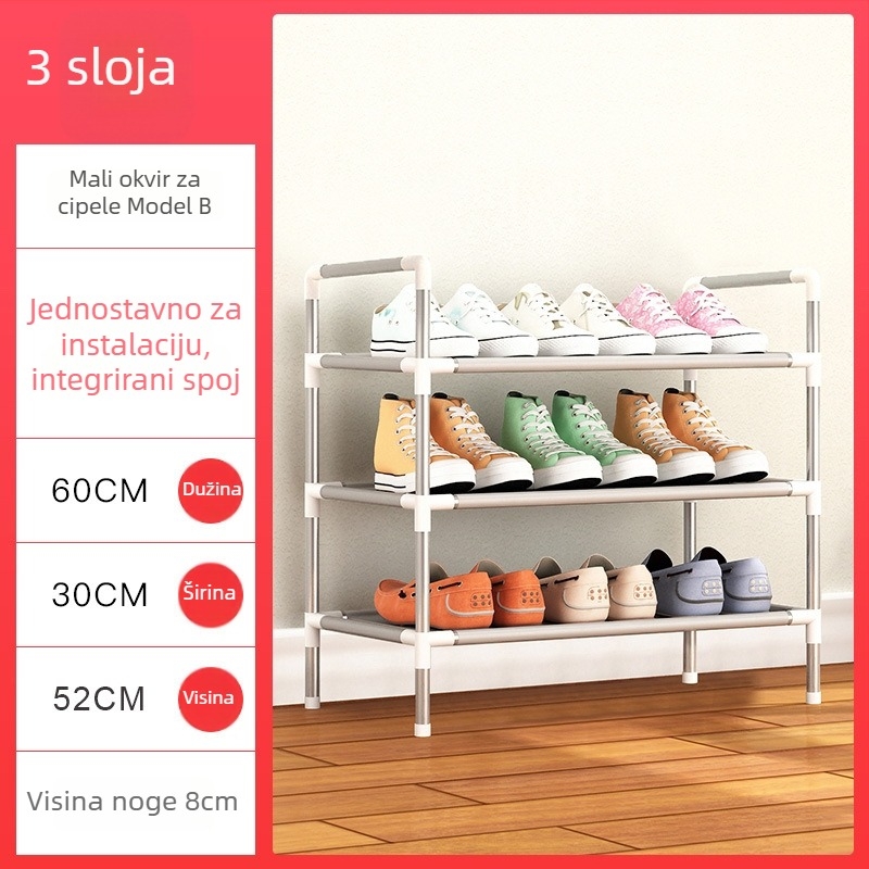 Stalak za cipele, metalni, modularan od dva do sedam slojeva, model XXJ, marka Yaruifan, stil modernog minimalističkog stila