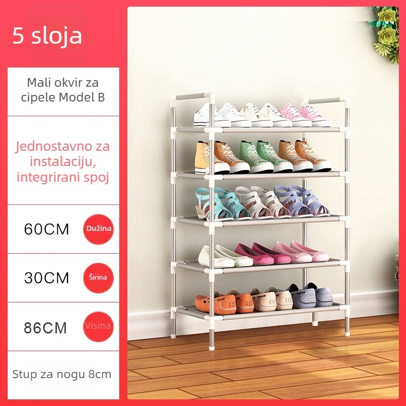 Stalak za cipele, metalni, modularan od dva do sedam slojeva, model XXJ, marka Yaruifan, stil modernog minimalističkog stila
