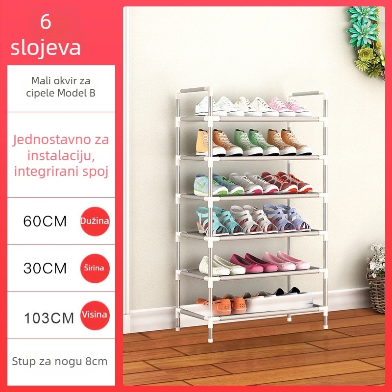 Stalak za cipele, metalni, modularan od dva do sedam slojeva, model XXJ, marka Yaruifan, stil modernog minimalističkog stila