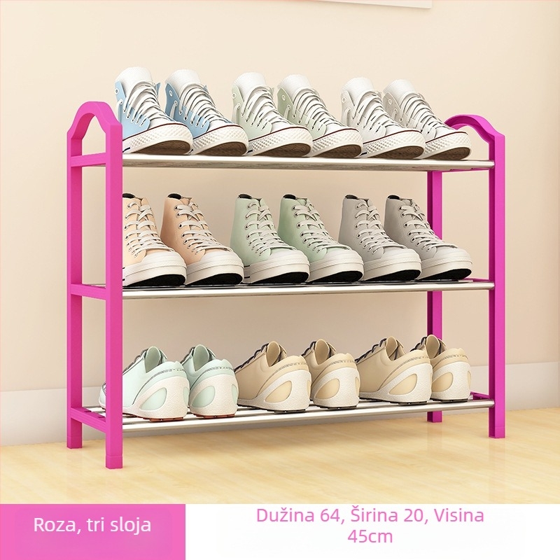 Stalak za cipele, metalni, modularan od dva do sedam slojeva, model XXJ, marka Yaruifan, stil modernog minimalističkog stila