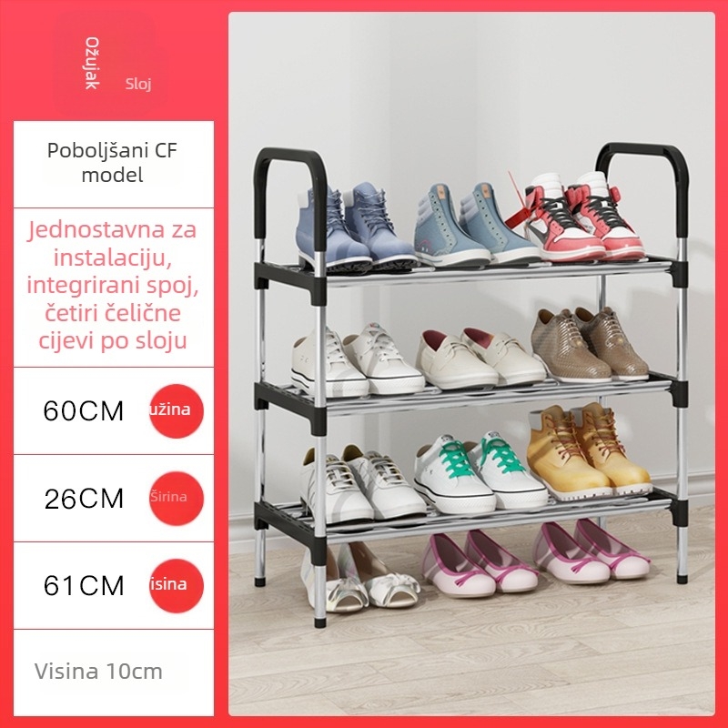 Stalak za cipele, metalni, modularan od dva do sedam slojeva, model XXJ, marka Yaruifan, stil modernog minimalističkog stila