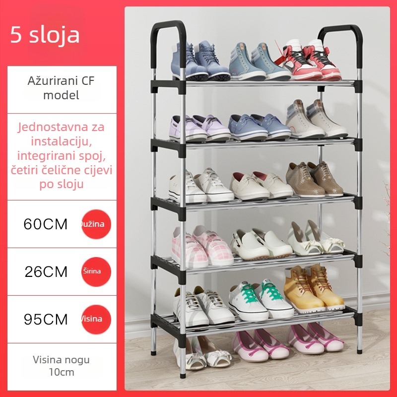 Stalak za cipele, metalni, modularan od dva do sedam slojeva, model XXJ, marka Yaruifan, stil modernog minimalističkog stila