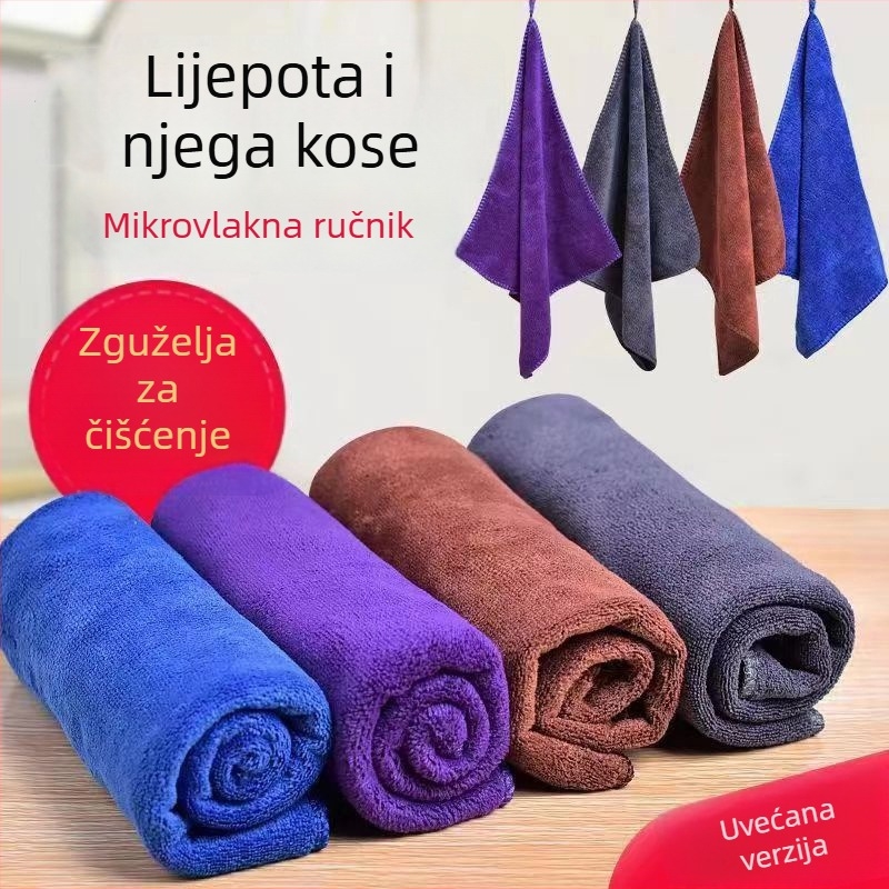 Liza Nano ručnik za frizerski salon s graviranim logom, 170–200 g, superfinom vlaknom, rub s kukom, prilagodljiv