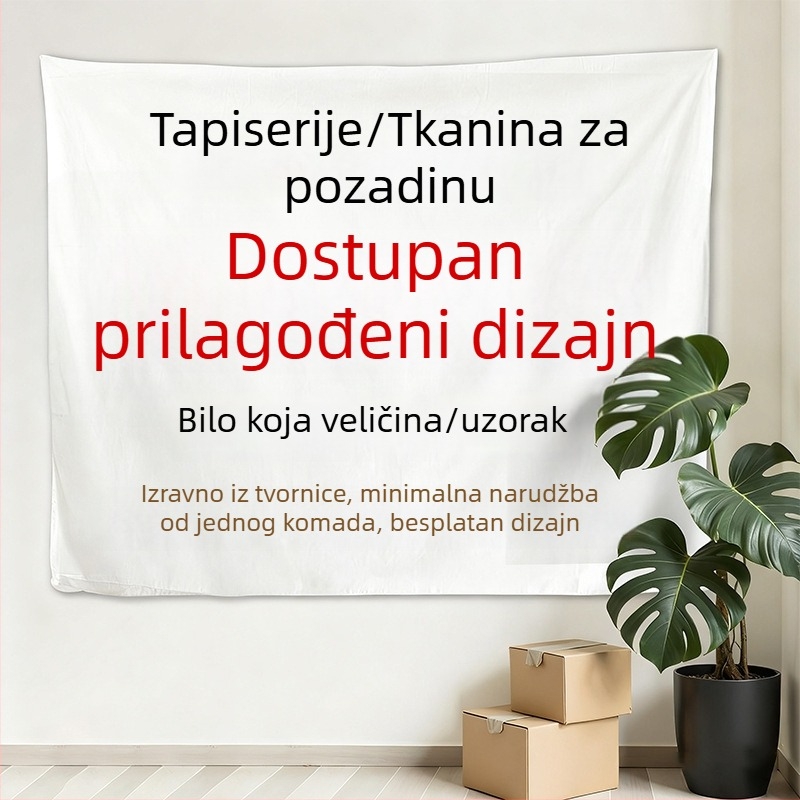 Prilagodljivi pravokutni tapiserij za sobu studenta — minimalistički poliester