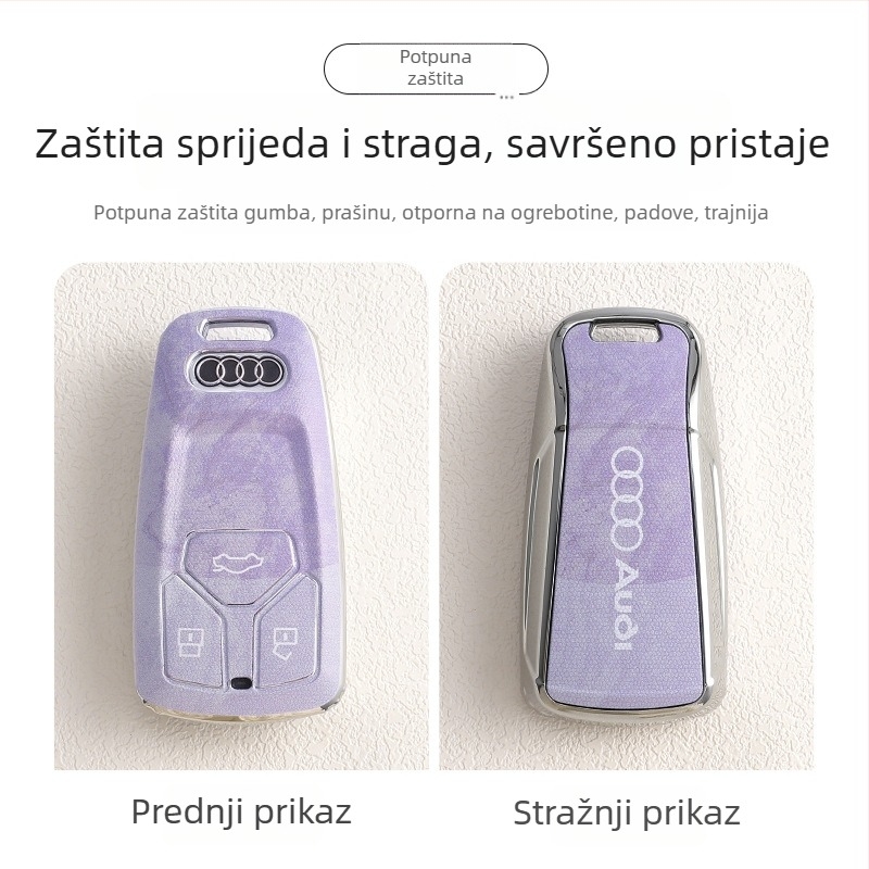 Audi TPU kućište za ključ, kompatibilno s A6L/A4L/Q5L/A3/Q3/A7L/Q2L/Q7/A5, prilagodljivo, vrhunska kvaliteta
