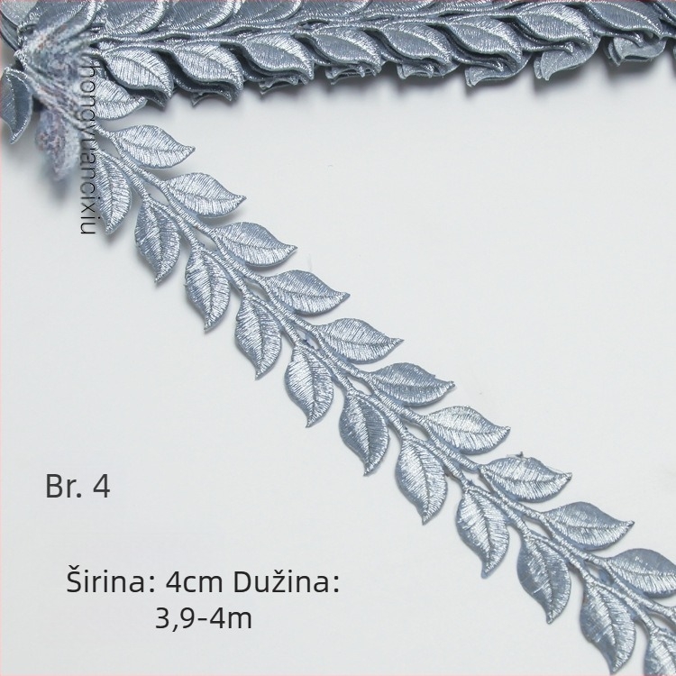 Izvezeni čipkasti ukras za kostime – Materijal: šivaća niti, Uzorak antičkog kostima, Pogodno za šešire, odjeću i kućnu dekoraciju