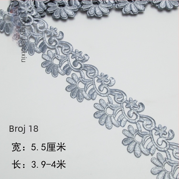 Izvezeni čipkasti ukras za kostime – Materijal: šivaća niti, Uzorak antičkog kostima, Pogodno za šešire, odjeću i kućnu dekoraciju