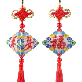 Kit za križićno šivanje s perlicama na platnu 14CT, plastična ploča, uzorak svečano, brend Green phoenix