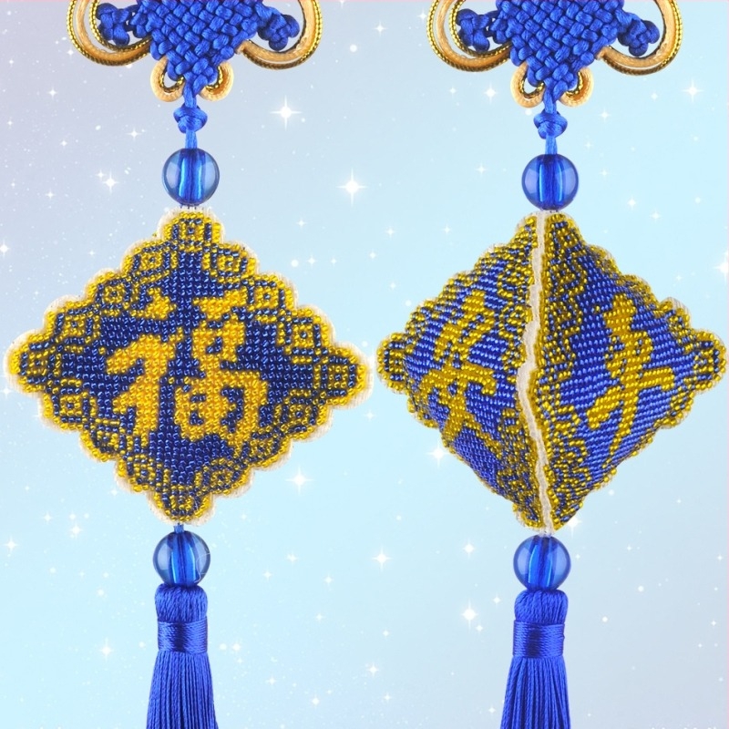 Kit za križićno šivanje s perlicama na platnu 14CT, plastična ploča, uzorak svečano, brend Green phoenix