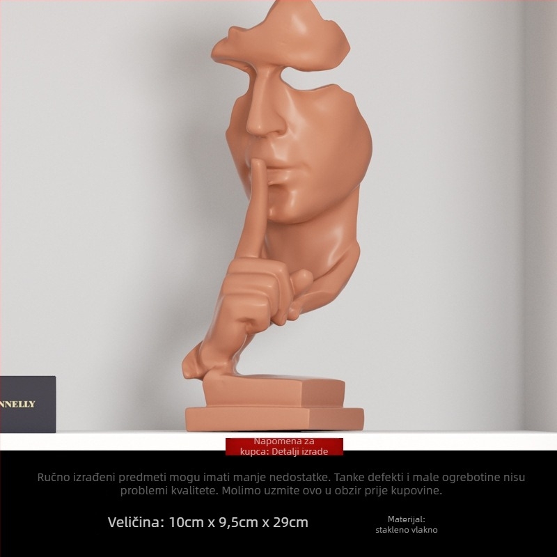 Keramička apstraktna geometrijska figura skulptura – jednostavan moderni dizajn, marka Craftsman Thirteen (kod obrta 553186337)
