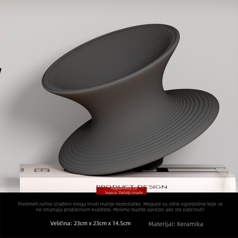 Keramička apstraktna geometrijska figura skulptura – jednostavan moderni dizajn, marka Craftsman Thirteen (kod obrta 553186337)