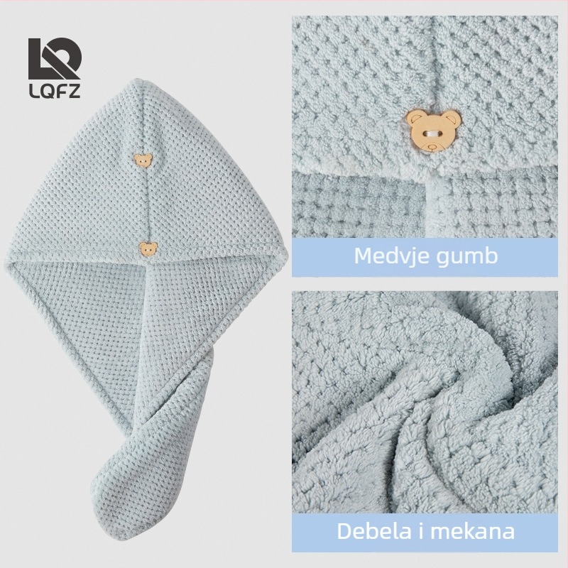 Kapa za sušenje kose za žene, uzorak ananasa, dvostruki sloj, mikrovlakno 150D, izšivana i našivena