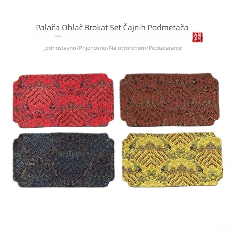 Aksesoari za čajnu ceremoniju - platnena tkanina, otisnut logotip; marka Goodnight; pakiranje u OPP vrećicu; težina 9 g.