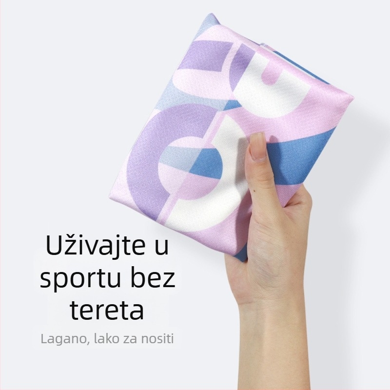 Sportski ručnik s izvezenim uzorkom, poliester, 160 g, apsorpcija 5–10 s, tisk logotipa dostupan