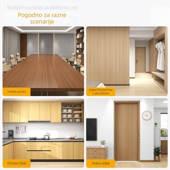 Kineskog stila samolijepiva tapeta s drvenim uzorkom za vrata, radne plohe, garderobe i ormariće (deblja verzija)