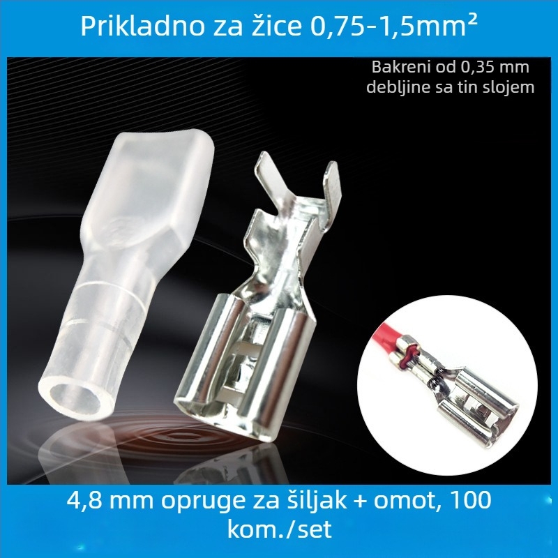 Slot Link LED konektor plug/socket, model 1, kontakti od bakra pocinčeni, izolacijski omotač