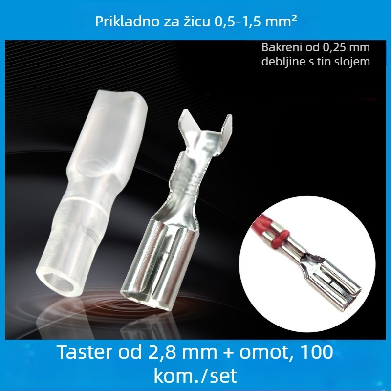Slot Link LED konektor plug/socket, model 1, kontakti od bakra pocinčeni, izolacijski omotač
