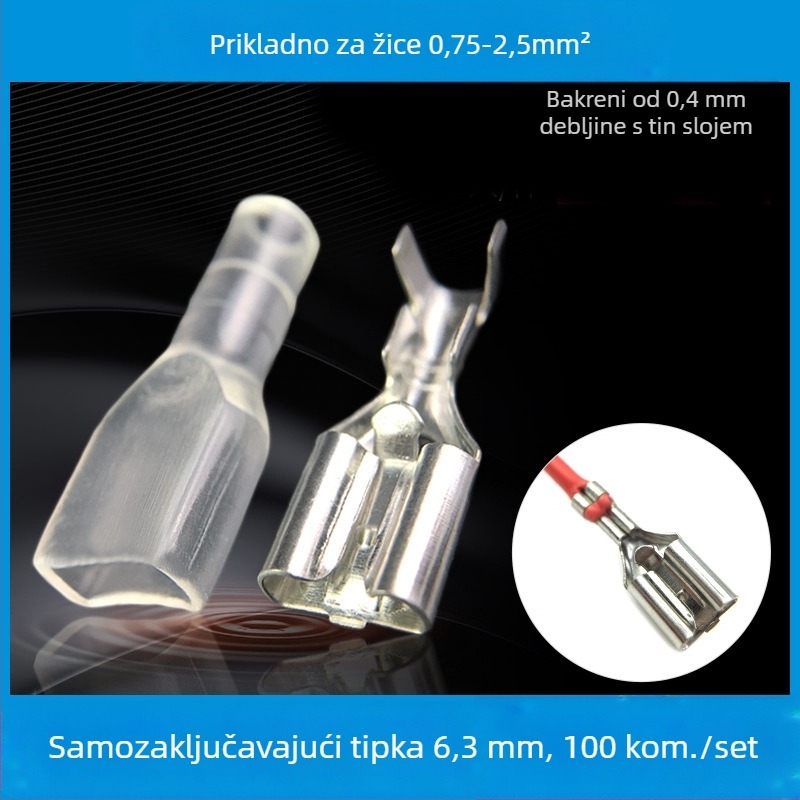 Slot Link LED konektor plug/socket, model 1, kontakti od bakra pocinčeni, izolacijski omotač