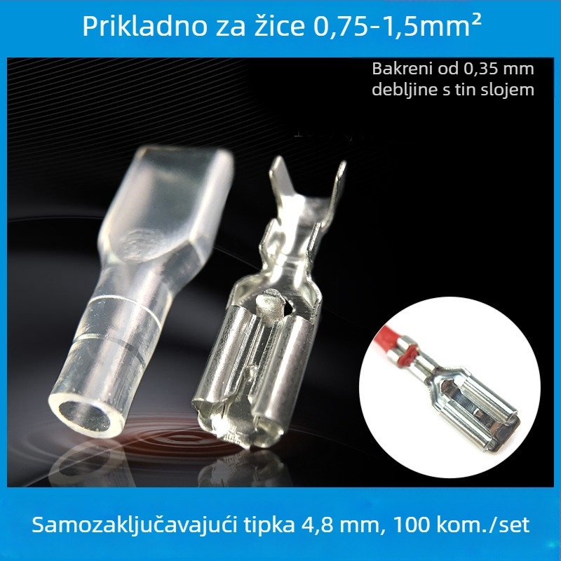 Slot Link LED konektor plug/socket, model 1, kontakti od bakra pocinčeni, izolacijski omotač