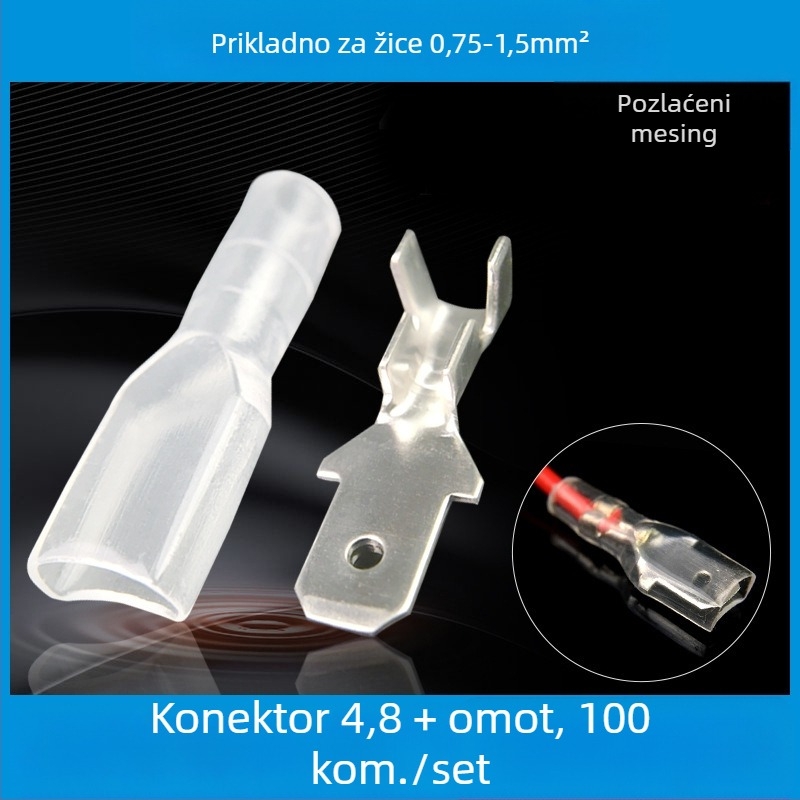 Slot Link LED konektor plug/socket, model 1, kontakti od bakra pocinčeni, izolacijski omotač