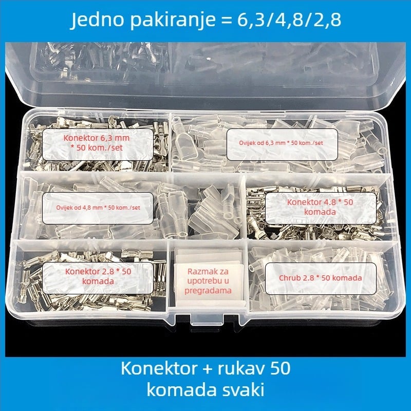 Slot Link LED konektor plug/socket, model 1, kontakti od bakra pocinčeni, izolacijski omotač