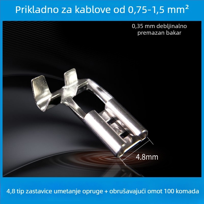 Slot Link LED konektor plug/socket, model 1, kontakti od bakra pocinčeni, izolacijski omotač