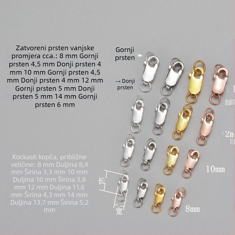 DIY nakit dodaci – S925 srebro – elektroplatiranje – lobster clasp