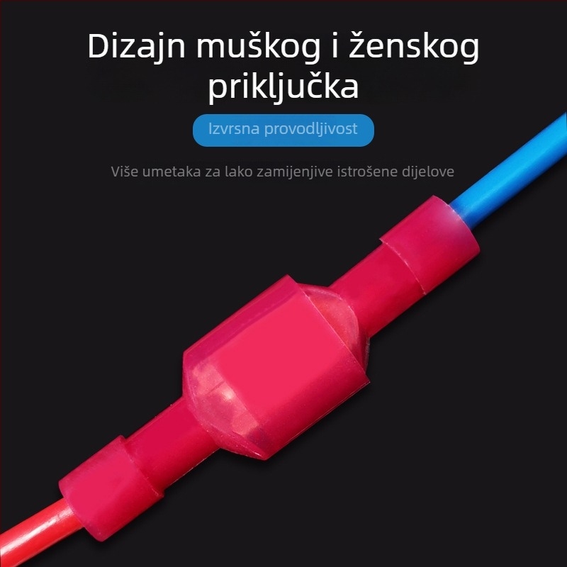 Pružinski muški i ženski brzi konektori za električno ožičenje, krimpanje, 0.5-6 mm², pakiranja: 100 ili 200 kom