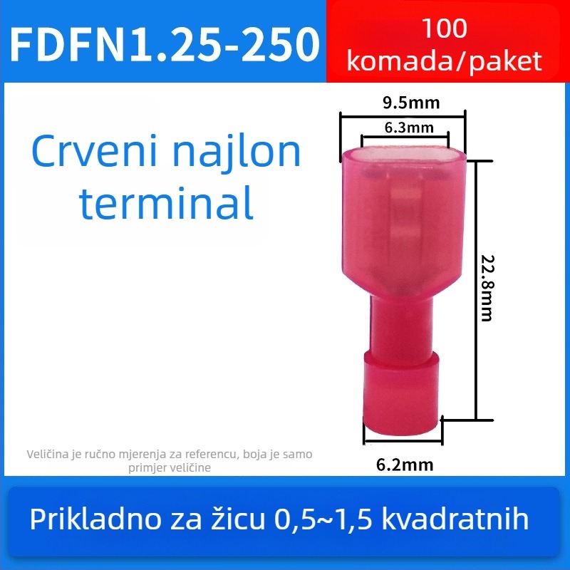 Pružinski muški i ženski brzi konektori za električno ožičenje, krimpanje, 0.5-6 mm², pakiranja: 100 ili 200 kom