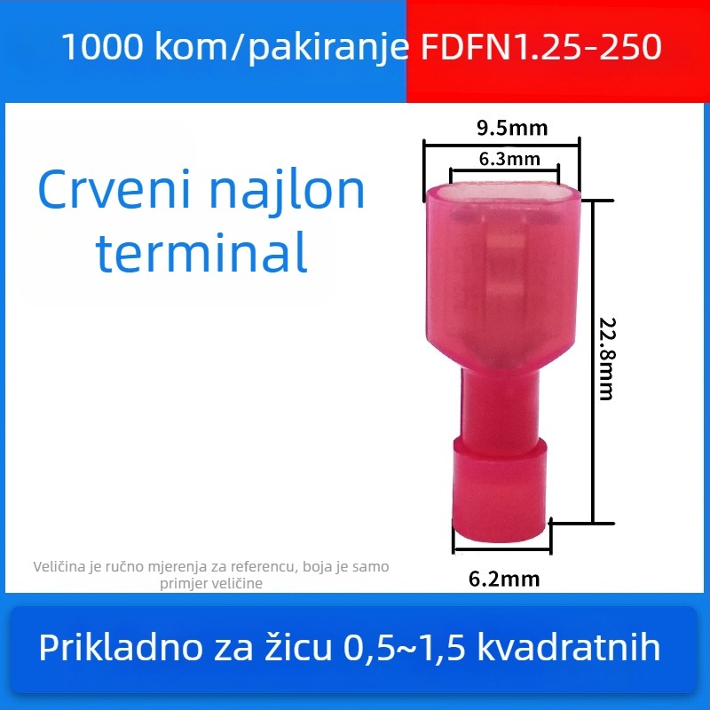 Pružinski muški i ženski brzi konektori za električno ožičenje, krimpanje, 0.5-6 mm², pakiranja: 100 ili 200 kom