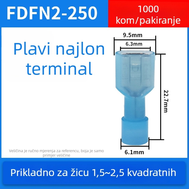 Pružinski muški i ženski brzi konektori za električno ožičenje, krimpanje, 0.5-6 mm², pakiranja: 100 ili 200 kom