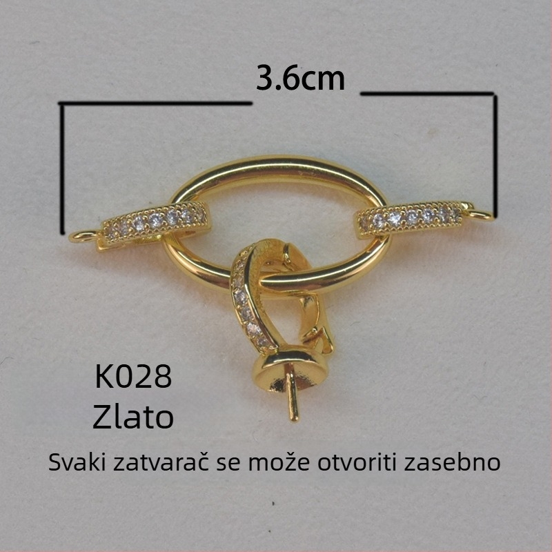 DIY nakit zatvarač – Zatvarač s biserom i klipsa dinje sjemenke, bakar, elektroplatiranje, za narukvice i lančiće