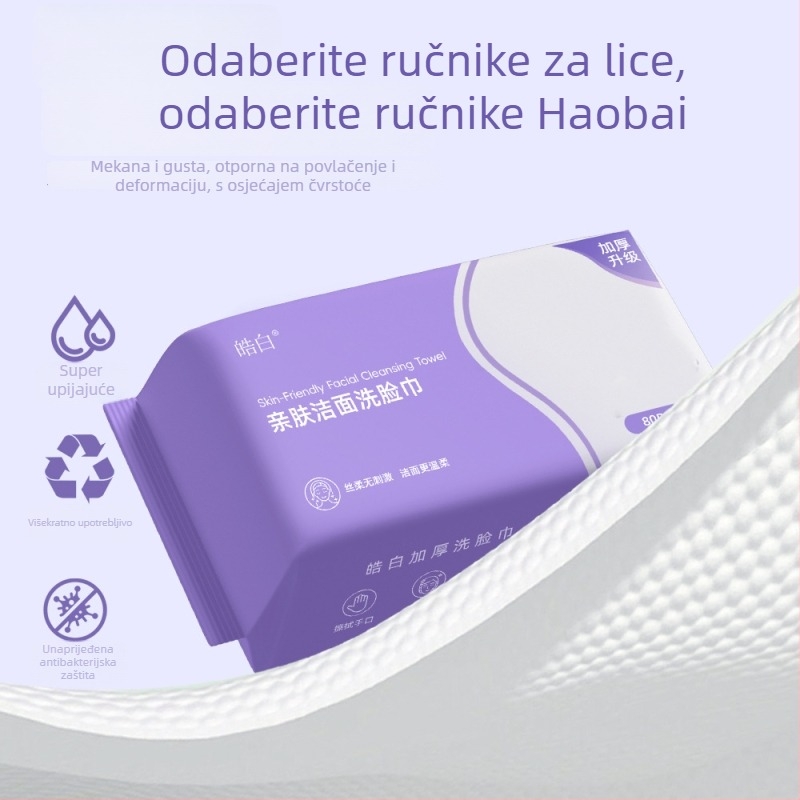 Ručnik za lice u velikom rolu, debeli, jednokratni – Haojia čista pamuk; Marka Haojia; Materijal: čista pamuk; Glavni sastojci: biljna vlakna pamuk; Sadržaj: 100