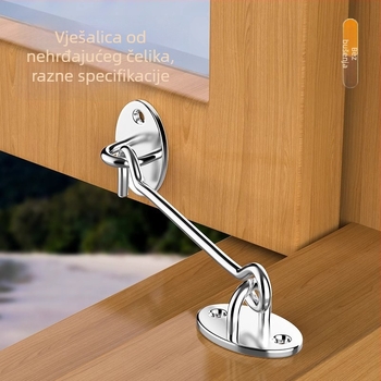 Brava za klizna vrata – bez bušenja, nehrđajući čelik, brušeni završetak, Tip A