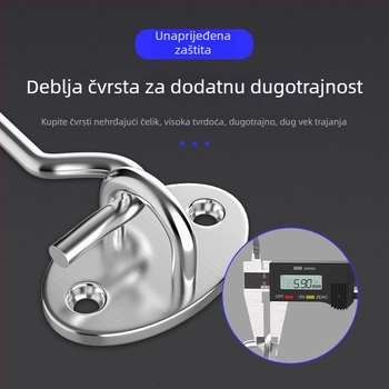 Brava za klizna vrata – bez bušenja, nehrđajući čelik, brušeni završetak, Tip A