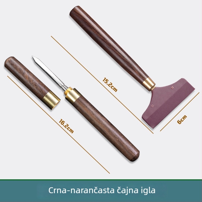Set dodataka za čajnu ceremoniju: silikonski dozator vode, četka od masivnog drveta za čišćenje, pladanj za čaj i vodena ploča, moderni minimalistički stil, lansiran 2023.