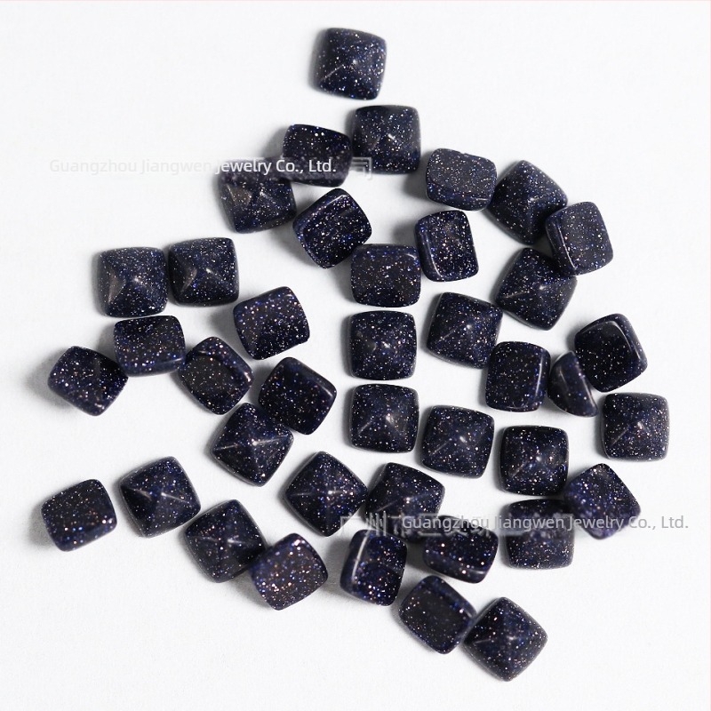 Granat, plavi mjesečev kamen, ružičasti turmalin i žuti kristal u Sugar-Tower prsten glavi, 4×4 mm, srebro S925 sa ugrađenim kamenjem