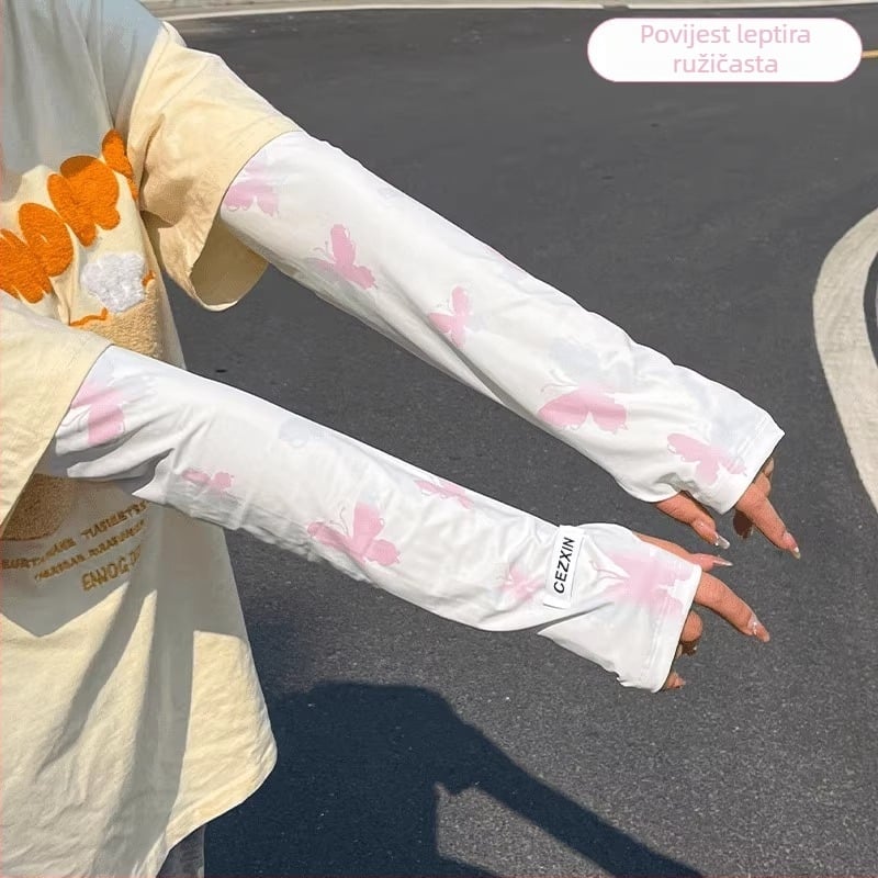 Ice Silk rukavi za sunčevu zaštitu, unisex, dugi, podesivi, široki kroj, za vožnju i biciklizam