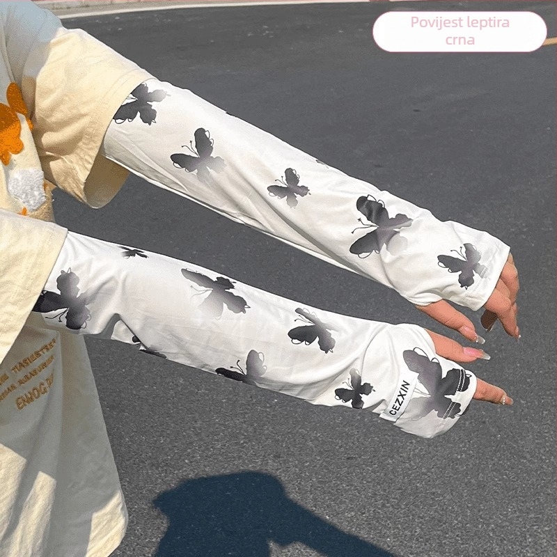 Ice Silk rukavi za sunčevu zaštitu, unisex, dugi, podesivi, široki kroj, za vožnju i biciklizam