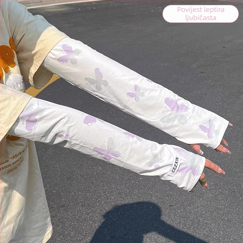 Ice Silk rukavi za sunčevu zaštitu, unisex, dugi, podesivi, široki kroj, za vožnju i biciklizam