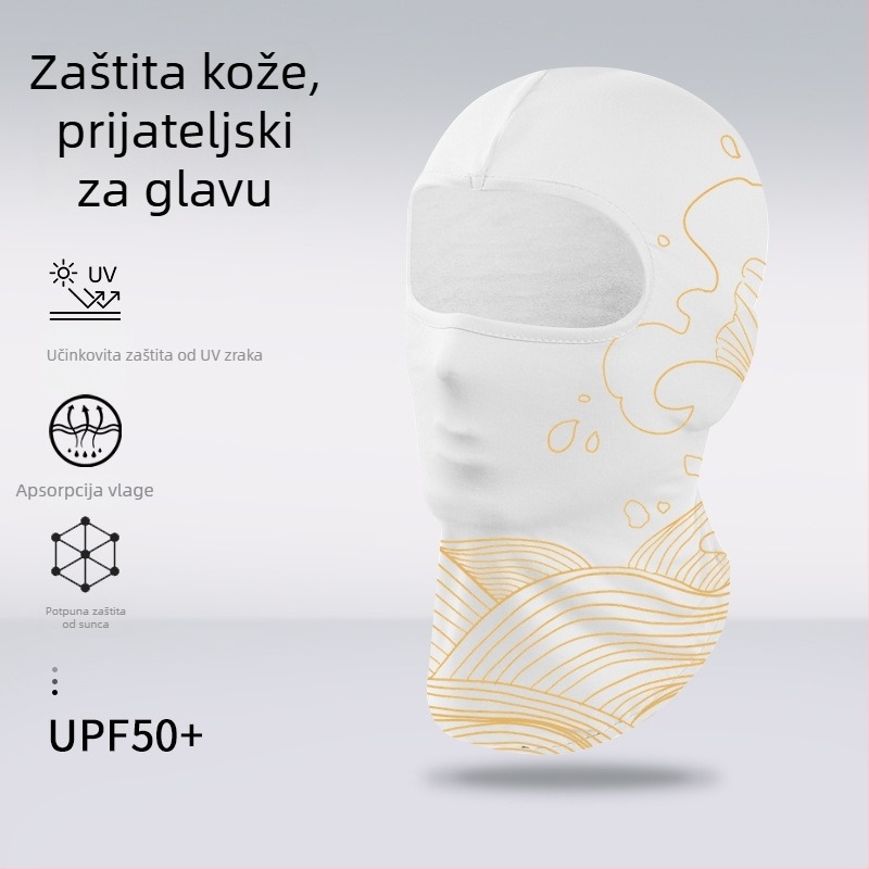 Sportska kapa i marama za glavu – prugasta, Spandex/Lycra, tiskani logo, Unisex, za vanjsku upotrebu
