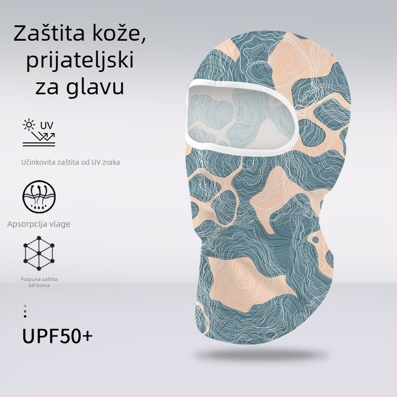 Sportska kapa i marama za glavu – prugasta, Spandex/Lycra, tiskani logo, Unisex, za vanjsku upotrebu
