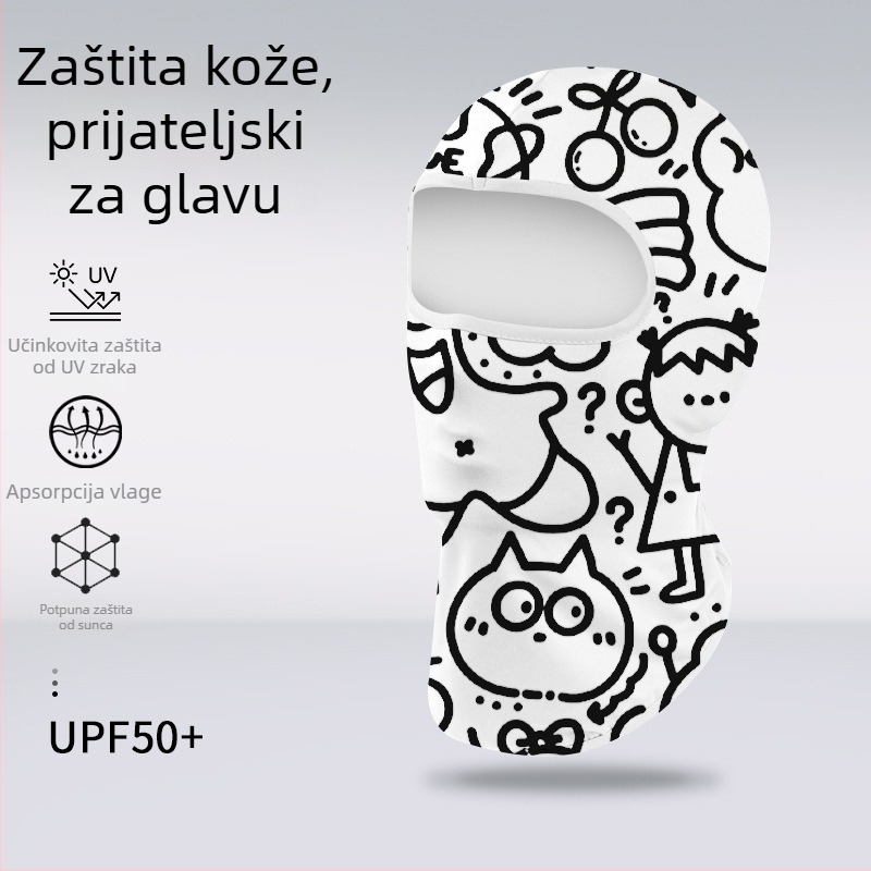 Sportska kapa i marama za glavu – prugasta, Spandex/Lycra, tiskani logo, Unisex, za vanjsku upotrebu