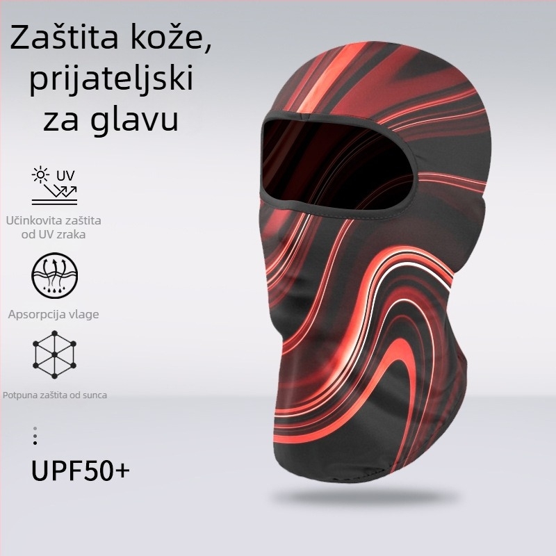 Sportska kapa i marama za glavu – prugasta, Spandex/Lycra, tiskani logo, Unisex, za vanjsku upotrebu