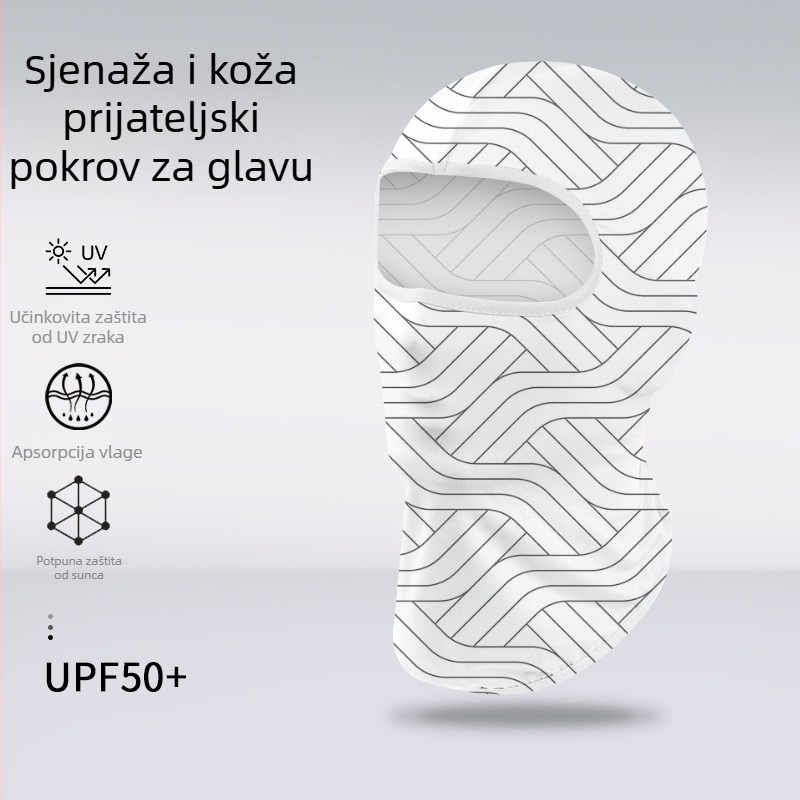 Sportska kapa i marama za glavu – prugasta, Spandex/Lycra, tiskani logo, Unisex, za vanjsku upotrebu