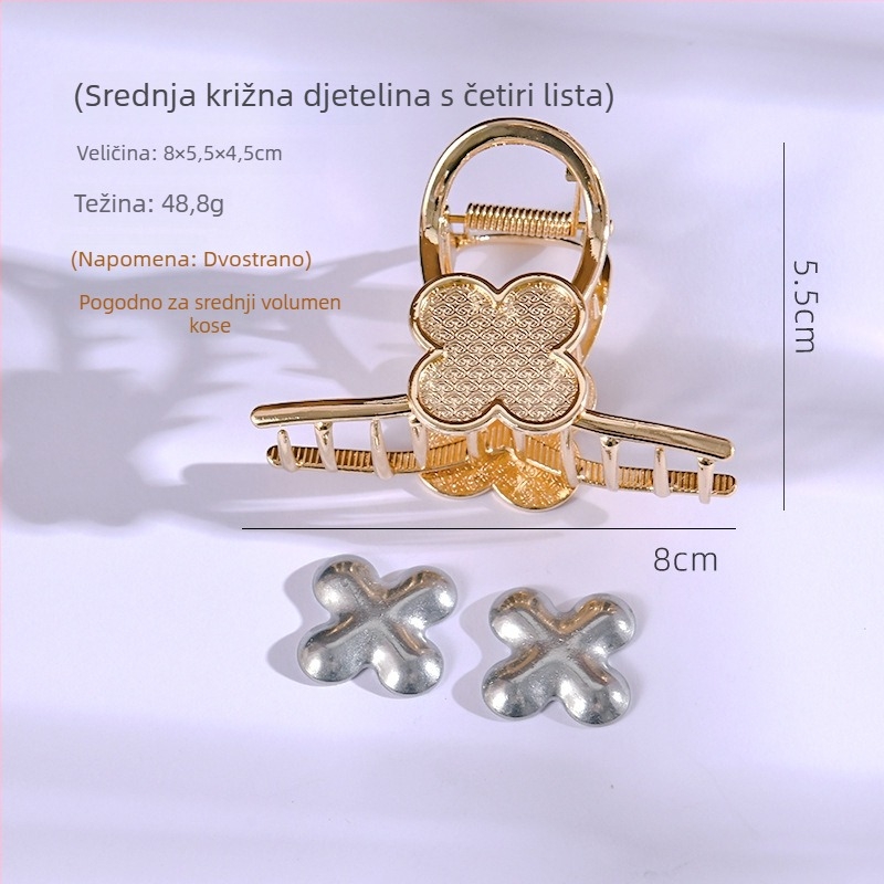 Ručna baza za kosu sa Song brokatom i kristalima, aluminijski klips za kosu u obliku morskog psa s poklopcem, dodatak za kosu kao poklon za teambuilding