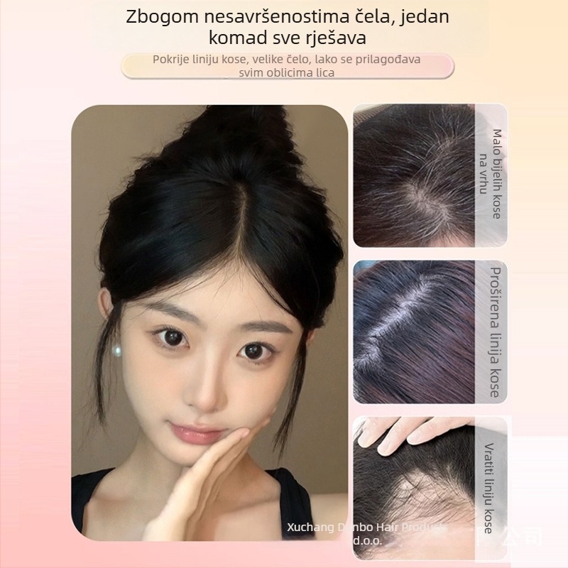 Perika s osam karaktera fringeom, šikim pramenom, dodaje volumen na vrhu, svilenkaste vlasi, mehanička obrada