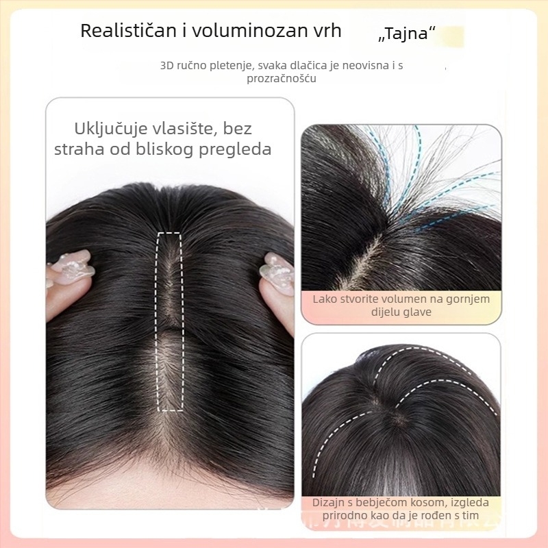 Perika s osam karaktera fringeom, šikim pramenom, dodaje volumen na vrhu, svilenkaste vlasi, mehanička obrada