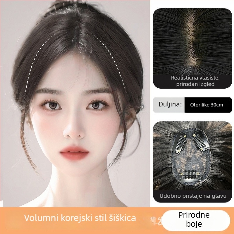 Perika s osam karaktera fringeom, šikim pramenom, dodaje volumen na vrhu, svilenkaste vlasi, mehanička obrada