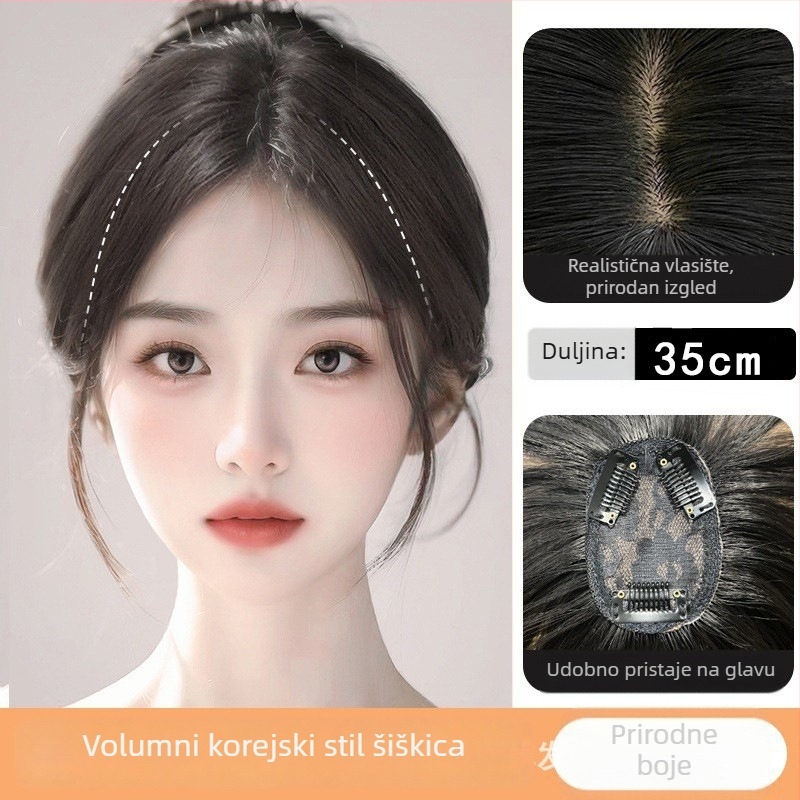 Perika s osam karaktera fringeom, šikim pramenom, dodaje volumen na vrhu, svilenkaste vlasi, mehanička obrada